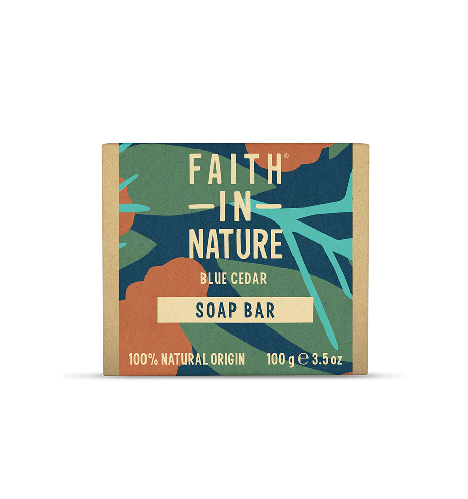 Faith In Nature Blue Cedar Soap Bar