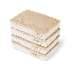 Loofah Kitchen Sponge Scourers - 4 Pack