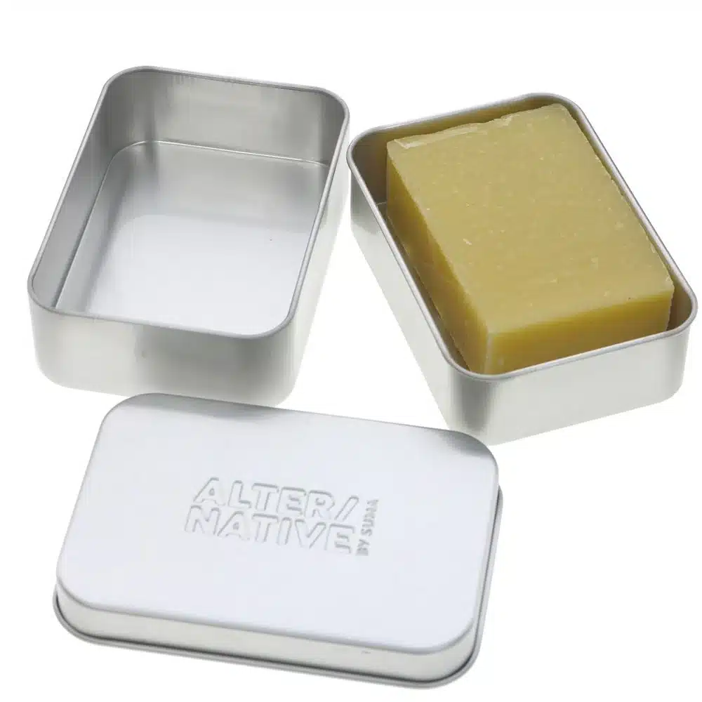 Aluminium Travel Soap Tin Rectangle - Image 2