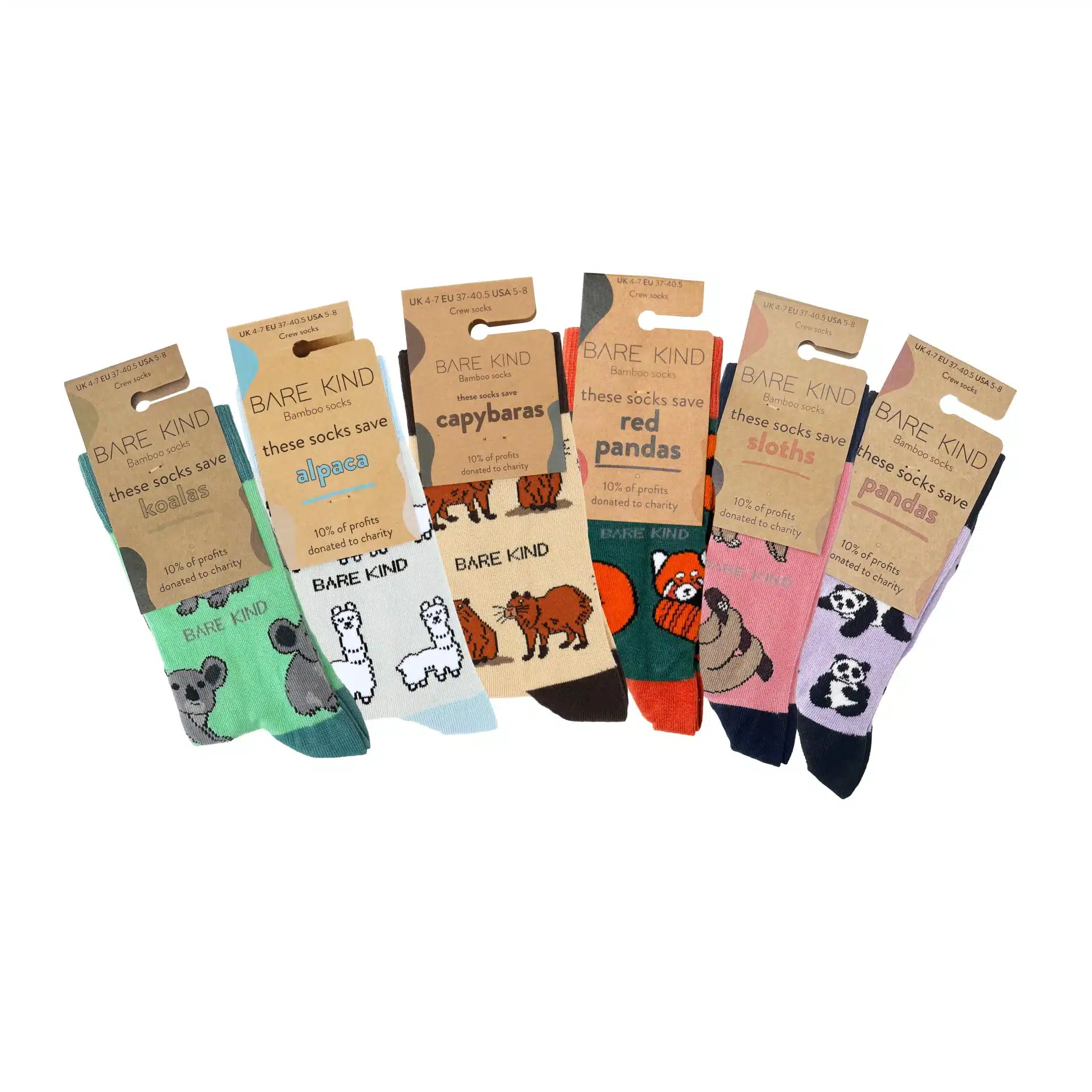 Bare Kind Adult Socks Size 4-7