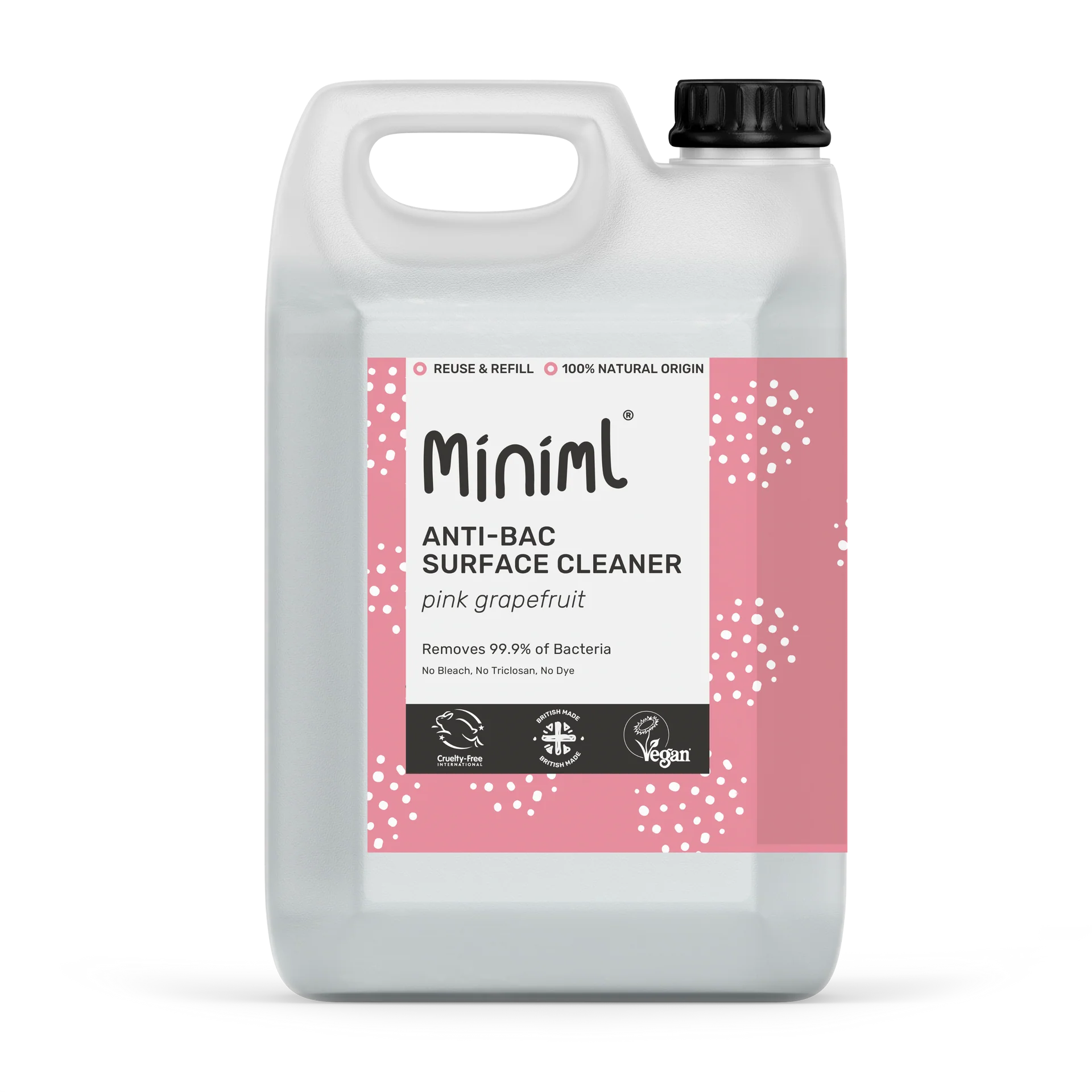 Miniml Anti-Bac Surface Spray Cleaner - Pink Grapefruit 5L