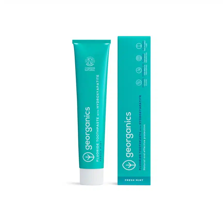 Georganics Toothpaste with Hydroxyapatite - Fresh Mint with Fluoride