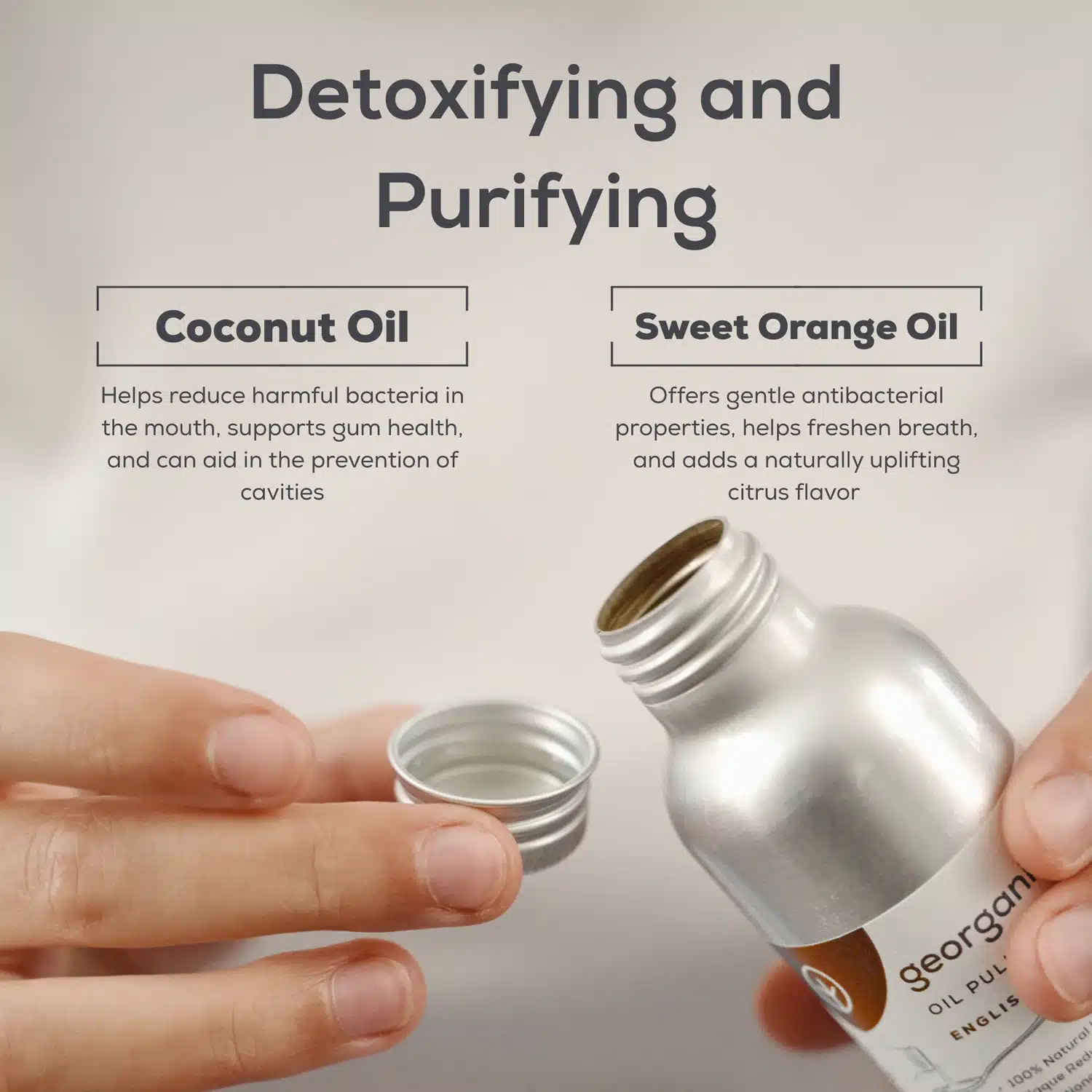 Georganics Oil Pulling Mouthwash Orange - Image 2