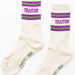 Traitor Slogan Sports Socks - Mardy Bum