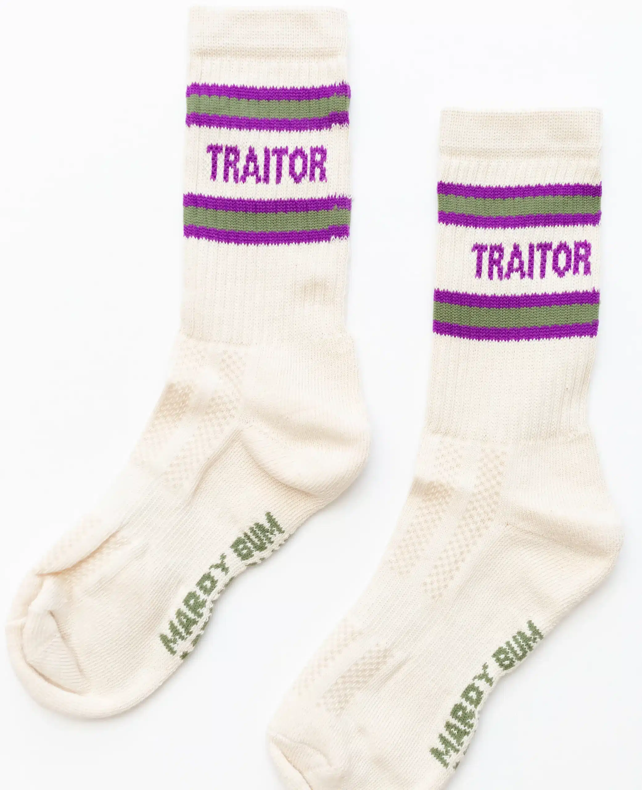 Traitor Slogan Sports Socks - Mardy Bum