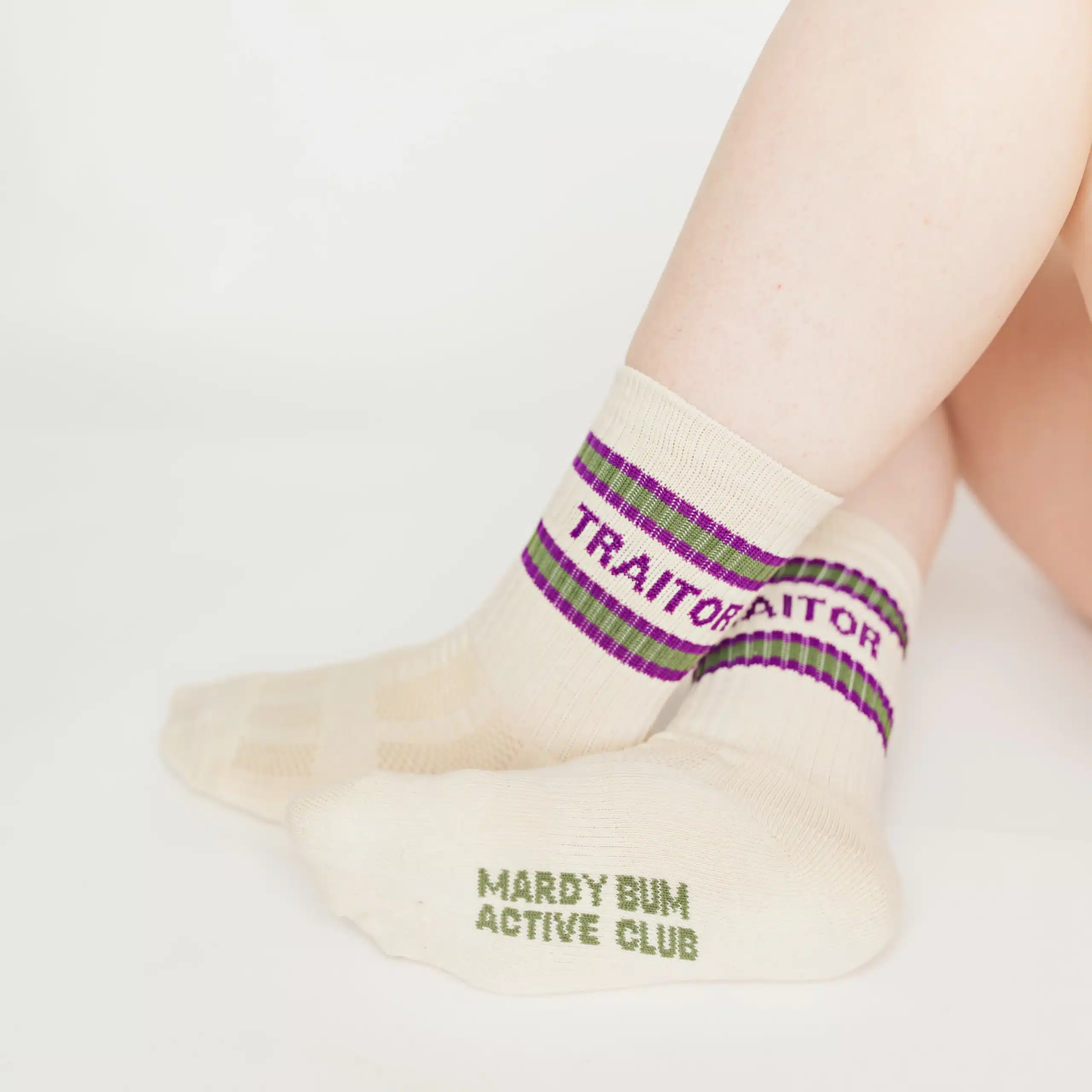 Traitor Slogan Sports Socks - Mardy Bum - Image 2