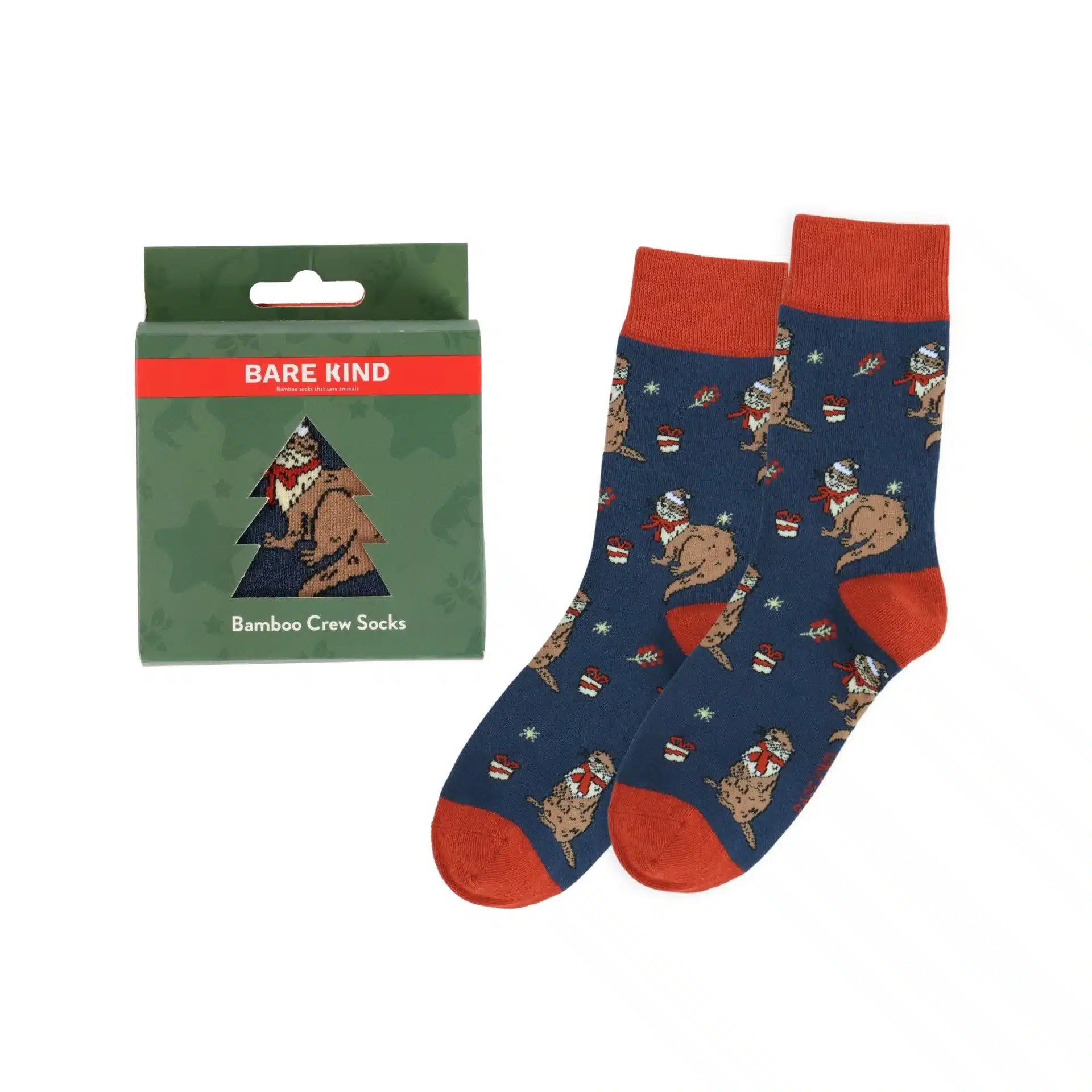 Bare Kind Christmas Otter Socks UK 4-7